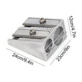 thumbnail image 4 of XEOVHV Aluminum Pencil Sharpener Survival, Hand Held Pencil Sharpener, Metal Pencil Sharpener Magnesium, 2-Hole Pencil Sharpener Magnesium Alloy Wedge Profile (Color : 4pc), 4 of 7