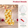 thumbnail image 4 of Picia White Marble Pattern Sunflower for 18in Christmas Stockings, Xmas Stocking for Kids, Holiday and Family Stocking for Fireplace or Party Decoration, 4 of 8