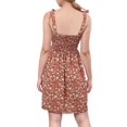 thumbnail image 6 of MixMatchy Women's Summer Casual Self Tie Strap Sleeveless Flare Beach Floral Tube Dress (Made in USA), 6 of 6