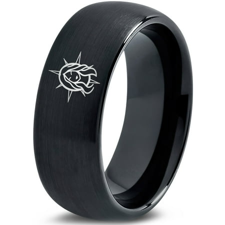 Tungsten Valentines Day Gamer Black Class Rings for Women Trendy Engagement Ring Set Gift Sets