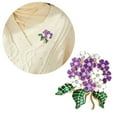 thumbnail image 2 of Alloy Enamel Hydrangea Pin Floral Brooch For Women Portable Jewelry Accessory Gift, 2 of 20