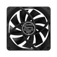 thumbnail image 3 of TEUCER Ventilador enfriador de 120 mm PWM 4 pines Cojinete hidráulico 12 V Carcasa CPU Radiador (Negro), 3 of 4