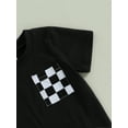 thumbnail image 5 of Wassery Toddler Baby Boy Summer Clothes Infant Checkerboard Short Sleeve T-Shirt Plaid Shorts Set 2PCS Checkered Outfit 0-3T, 5 of 9