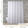 thumbnail image 6 of White Fabric Shower Curtain: Linen Textured Water Repellent Washable Light-Weight Polyester Shower Curtains for Bathroom - Solid Simple Elegant Decorative Bath Curtain Liner - 72x72, 6 of 6
