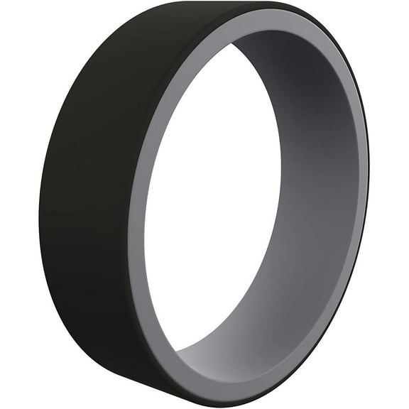 QALO Switch Grey/Black Silicone Ring Size 09