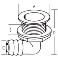 thumbnail image 2 of T-H Marine APD-1-DP All Purpose Drains/Hatch Drains - 3/4" Drain, Straight, Concave Head, Black, 2 of 2
