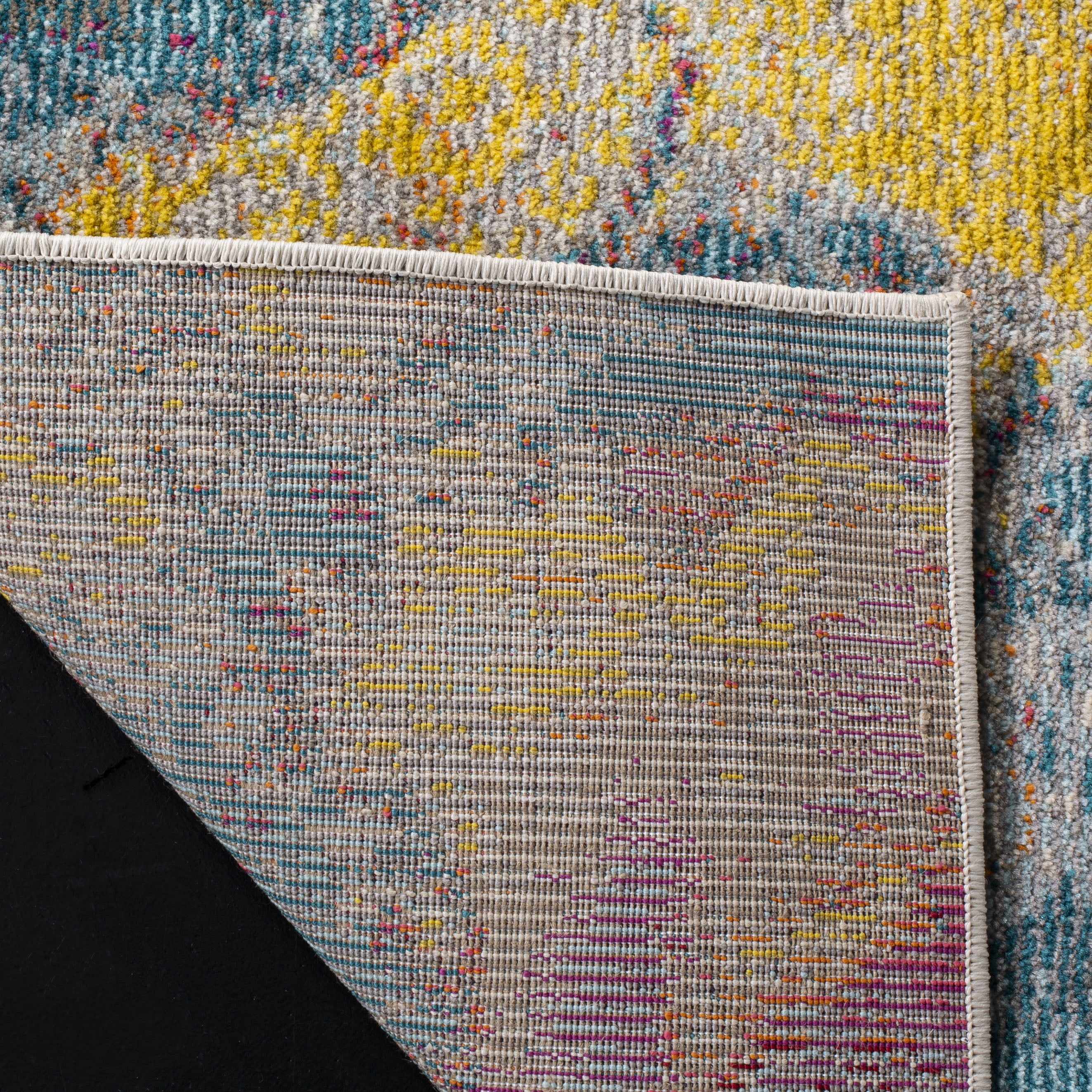 SAFAVIEH Phoenix Seamus Colorful Abstract Runner Rug, Blue/Orange, 2'3" x 8'