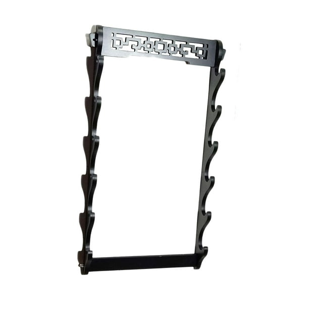 Soporte de pared, expositor horizontal para wakizashi, colgador para instrumentos musicales. 6 niveles