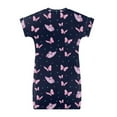 thumbnail image 5 of Xoenoiee Navy Blue Butterfly Dots Print Summer Casual Short Sleeve Dresses for Kids Girls Comfy Loose Lightweight Playwear Tee Shirt Dress, Size 9-10 Years, 5 of 6