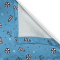 thumbnail image 4 of Ambesonne Lighthouse Grommet Curtain Single Panel, Polka Dots Marine, 50"x60", White Blue and Red, 4 of 5
