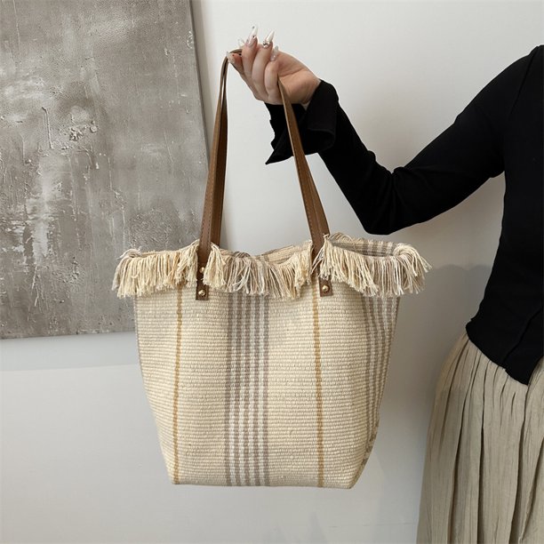 Bolso de mano para mujer bolso de viaje moderno con borla bolsos de fin de semana bolso Hobo de trabajo