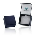 thumbnail image 2 of Decadence Sterling Silver Rhodium 4mm Round Cubic Zirconia Bezel Stud Earring, 2 of 4
