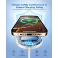 thumbnail image 4 of Bohuma Cargador magnético inalámbrico para iPhone: almohadilla de carga Mag-Safe compatible con iPhone 16 15 Pro Max Plus 14 Pro Max Plus 13 12 Pro Max AirPods Pro 3 2 - Base de carga rápida para ofic, 4 of 5