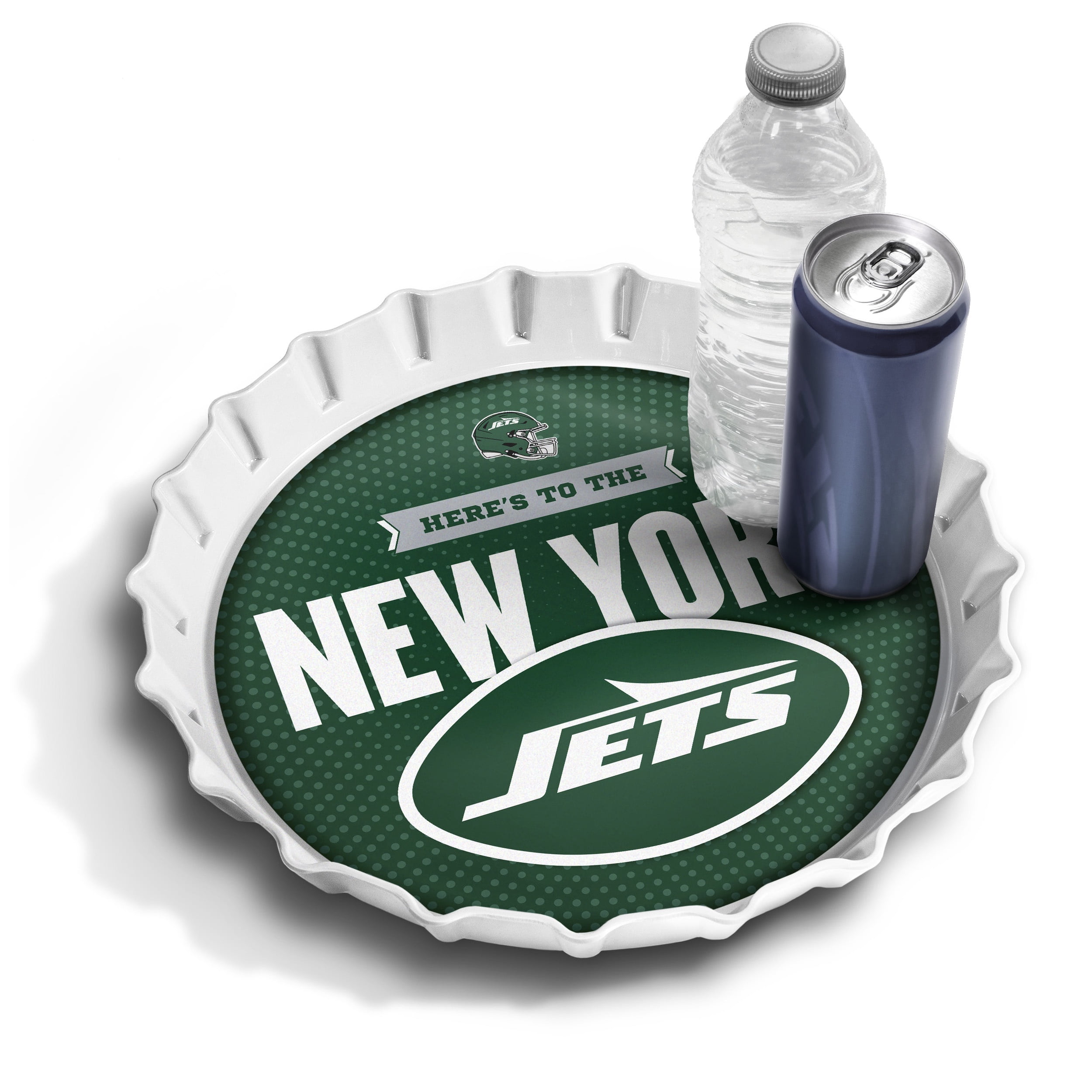 YouTheFan NFL New York Jets Bottle Cap Serving Tray