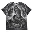 thumbnail image 3 of LAOLIUSN Men's Praying Hands Christian T Shirt, Keep the Faith Religious Graphic Short Sleeve Crewneck Tee, S-4XL, 3 of 7
