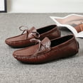 thumbnail image 2 of Men's Casual Loafers Slip On Leather Shoes Comfortable Lightweight Driving Shoes Male Moccasins Classic Penny Loafer Flats Boat Shoes Outdoor Walking Shoes, 2 of 14