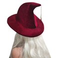 thumbnail image 4 of DuoJiaJ Womens Star Pendant Witch Hat, Wizard Cap Party Dress Up Red Sizes One Size, 4 of 6