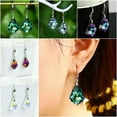 thumbnail image 2 of QQTDFG 925 Silver Fashion Women Mystic Topaz Earrings Ear Hook Dangle Wedding Jewelry-#5, 2 of 8
