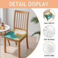thumbnail image 2 of Teal Gold Marble Seat Covers for Dining Room Chairs Set Of 4,Stretch Printed Washable Chair Seat Cover with Elastic Ties and Button,Removable Waterproof Couch Cushion Covers, 2 of 6