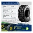 thumbnail image 4 of 2 Pcs 11x4X5 11x4.00-5 Turf Tire for Lawn & Garden Golf Cart Mower, P512 LRA, 4 of 7