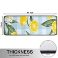 thumbnail image 5 of Kitchen Rugs Sets Of 2,Yellow Lemon Fruit Flowers BlueWhite Pattern Anti Fatigue Kitchen Mat Rugs Non Slip Washable,Decorative Kitchen Floor Mats for Kitchen,Sink,Laundry,17"x47"+17"x47", 5 of 5
