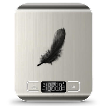 CYYI Digital Kitchen Scale with Stainless Steel Top, Silver