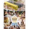 thumbnail image 5 of Yellow Grey Table Cloth, Vintage Stripe Farmhouse Wood Grain Ombre Waterproof Tablecloth for Square Tables, Reusable Washable Fabric Table Cover for Restaurant Kitchen Dining Tables 54"x54", 5 of 6