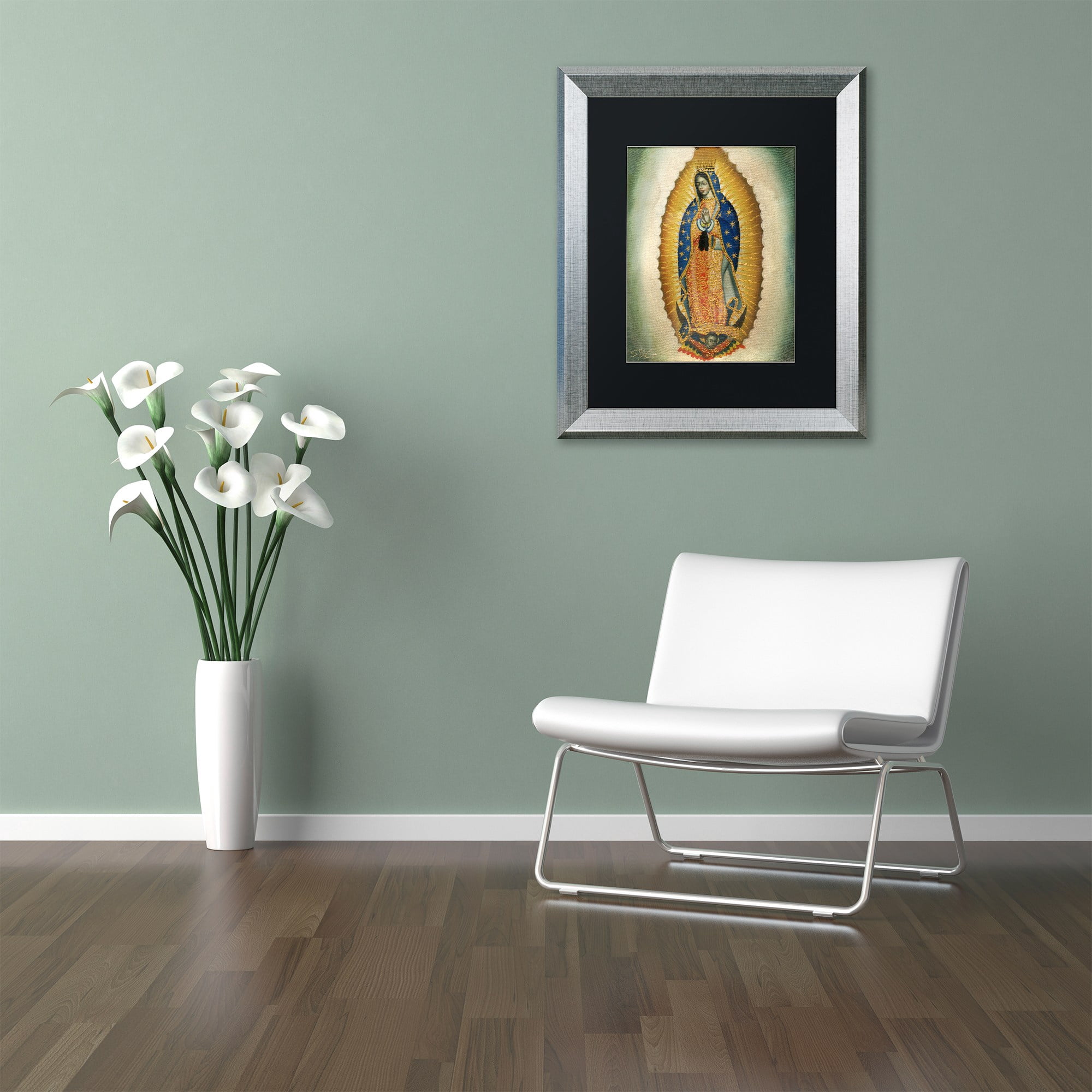 Trademark Fine Art "The Virgin" Canvas Art by Masters Fine Art, Black Matte, Silver Frame