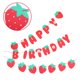 thumbnail image 4 of 1 Juego de decoración para fiesta de cumpleaños con temática de fresa, cartel de cumpleaños, decoración para fiesta, guirnalda de fresas, 4 of 6