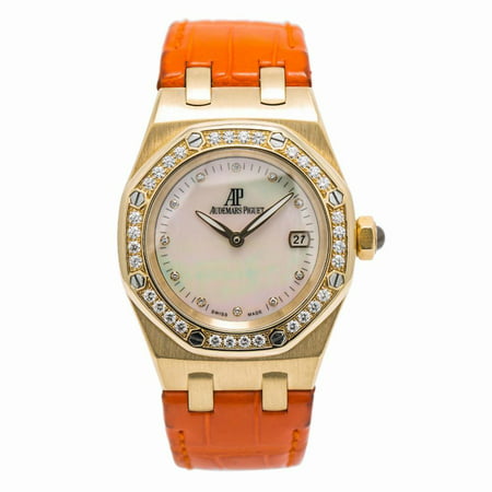 Pre-Owned Audemars Piguet Royal Oak 67601BA. Gold Women Watch (Certified Authentic & Warranty)