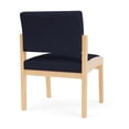 thumbnail image 3 of Pemberly Row Fabric Reception Armless Guest Chair in Navy/Natural, 3 of 5