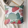 thumbnail image 3 of SHANXI Pink Fruits Fruit Pillow Covers Pillowcases Home Decor Bed Couch Sofa Office Living Room Cushion 12x12in, 3 of 5