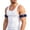 Dark Blue, variant on Arm Bands with Cross Embroidery Moisture Wicking, Machine Washable Christian Bicep Bands for Men and Women in Football, Baseball and Basketball