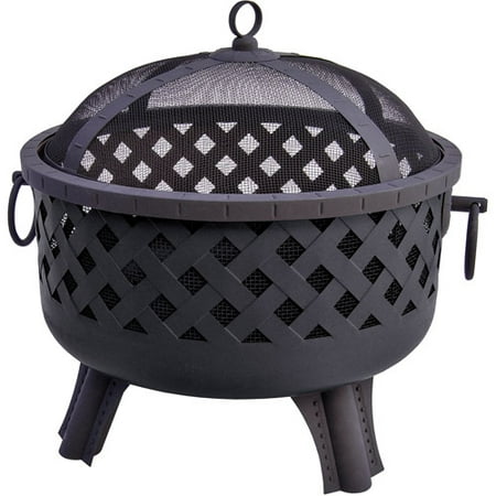 Landmann USA Garden Lights Baton Rouge Firebowl, Black