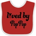 thumbnail image 3 of Inktastic Loved by Pop Pop Boys or Girls Baby Bib, 3 of 4