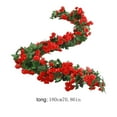 thumbnail image 3 of Fake Plants Promotion Sale! 1 Piece 5.9 Foot False Rose Vine Artificial Flower Hanging Rose Ring Home Hotel Office Wedding Party Garden Arts and Crafts Decoration Red Rose Vine Home Decor Clearance, 3 of 6