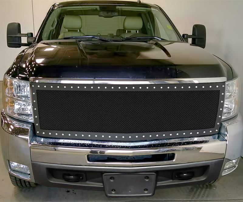 Chrome Matte Black Grille 2007-2010 Titanium Plus Autoparts New Front BLACK Grille Grill With Chevy Silverado Grille