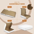 thumbnail image 2 of [25 Pack] White Pie Boxes 10x10x2.5" Square Bakery Boxes for Cookies, Cheesecake, Chocolate Covered Strawberries, Dessert, Macaroon, Bread Bulk Paper Cardboard Sweet Boxes for Surprises and Pastries, 2 of 6