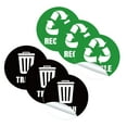 thumbnail image 1 of EeaseMX 1 juego de 6 hojas de etiquetas adhesivas para clasificación de basura, pegatinas para botes de basura, 1 of 7