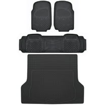 BDK Super Duty Rubber Floor Mats for Car SUV and Van with Cargo Mat, All Weather, Heavy Duty, 3 Colors