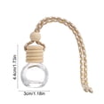 thumbnail image 3 of 1 Pc 5ml Hanging Car Air Freshener Diffuser,Empty Clear Glass Essential Diffuser Oil Aromatherapy Fragrance Perfume Pendant Glass Vials with Wooden Caps & Hanging String(E), 3 of 6