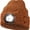 Brown, variant on Viworld LED Beanie with Light,Unisex USB Rechargeable Hands Free 4 LED Headlamp Cap,Women Men Winter Knitted Night Lighted Hat Flashlight for Outdoor Sports Camping Hiking (Yellow Brown)