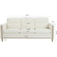 thumbnail image 3 of Hetoy 80" Modern 3 Seater Sofa Couch, Comfy Couches with Side Pocket, Modern Upholstered Sofa with Armrests and Deep Seats for Living Room Apartment Bedroom, 3 of 6