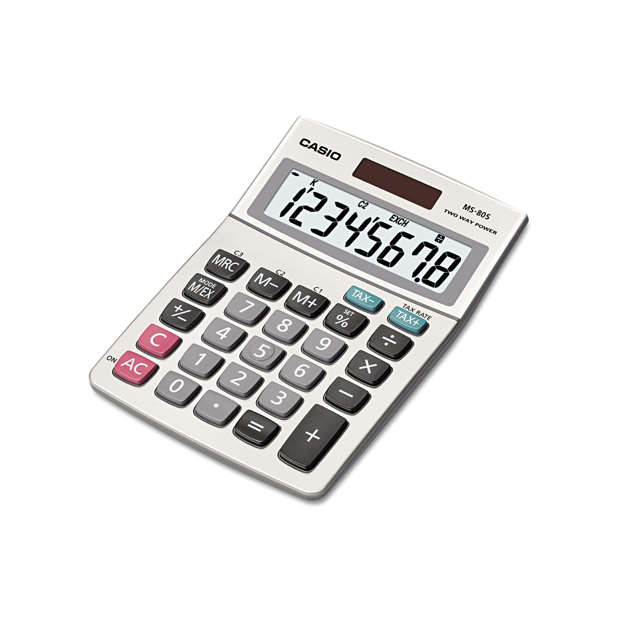 Branded Casio MS80S Tax and Currency Calculator 8Digit LCD Pack of 1