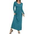 thumbnail image 3 of Aiyino Women's Maxi Dresses Long Sleeve Casual Long Dresses Loose with Pockets, 3 of 7
