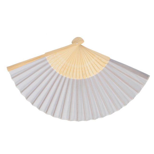 Abanico plegable, abanico de boda plegable de bambú de color puro, abanico decorativo, características mejoradas