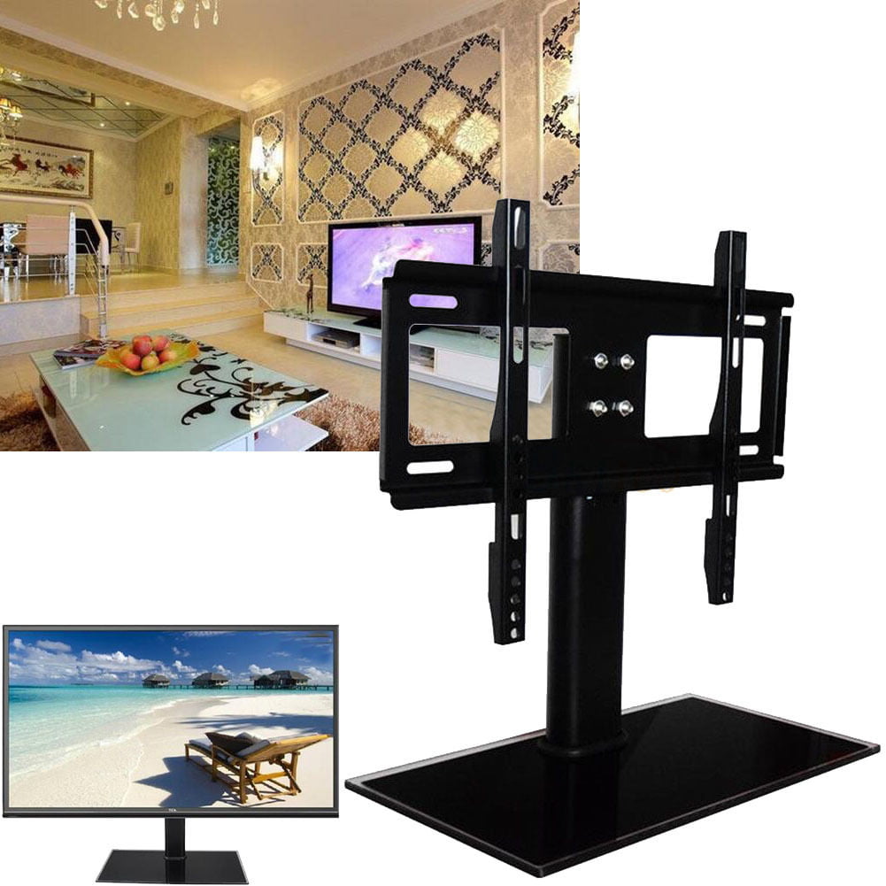 LCD LED Flat Screen TV Stand Full Motion Tabletop Bracket For 26"32"37"40"55"65" 