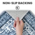 thumbnail image 3 of Suelur Runner Rugs 2x12 Blue Runner for Hallways Non-Slip Washable Kitchen Runner with Rubber Backing Soft Printed Distressed Medallion Floor Carpet Runner for Laundry Bedroom Entryway, 3 of 8