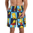 thumbnail image 1 of Men's The Simpson Emo Quick Dry Summer Swim Trunks Board Shorts Beach Bathing Suit Small, 1 of 9
