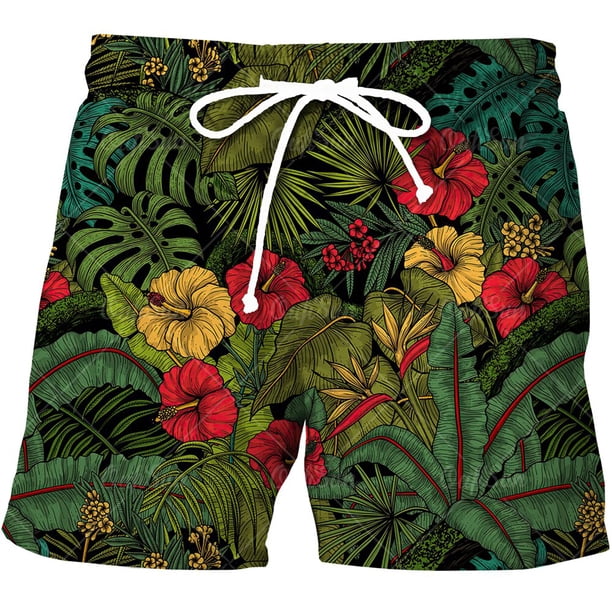Pantalones cortos de baño estampados para hombre, Shorts de playa hawaianos, de secado rápido, informales, para vacaciones, verano, 2022 Fivean unisex